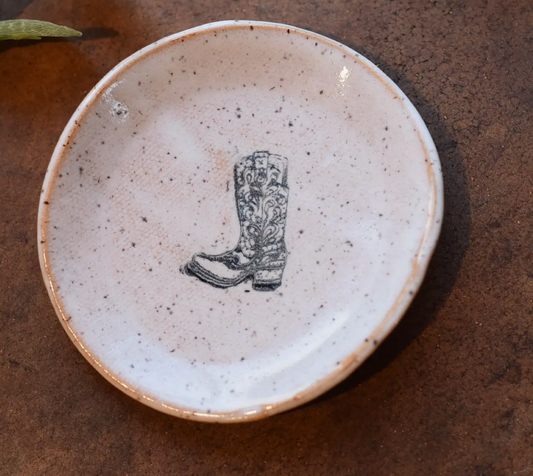 Ceramic Mini Plate - Cowboy Boot