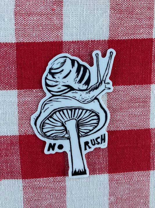 3" Vinyl Sticker - No Rush Snail