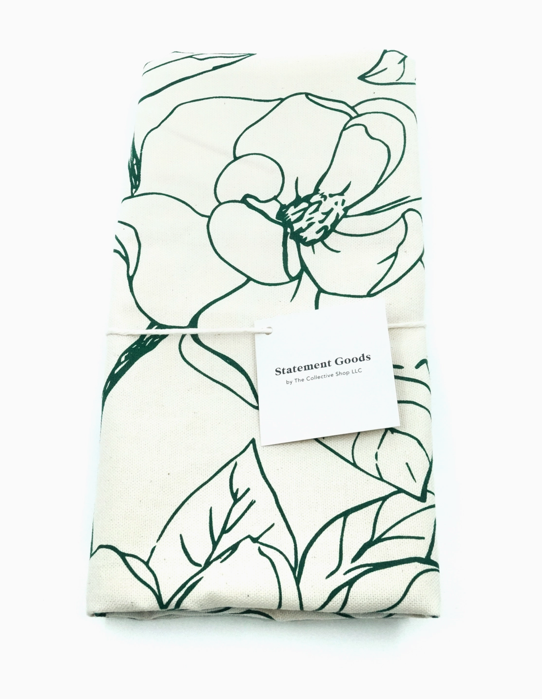 Magnolia On Natural Cotton Towel