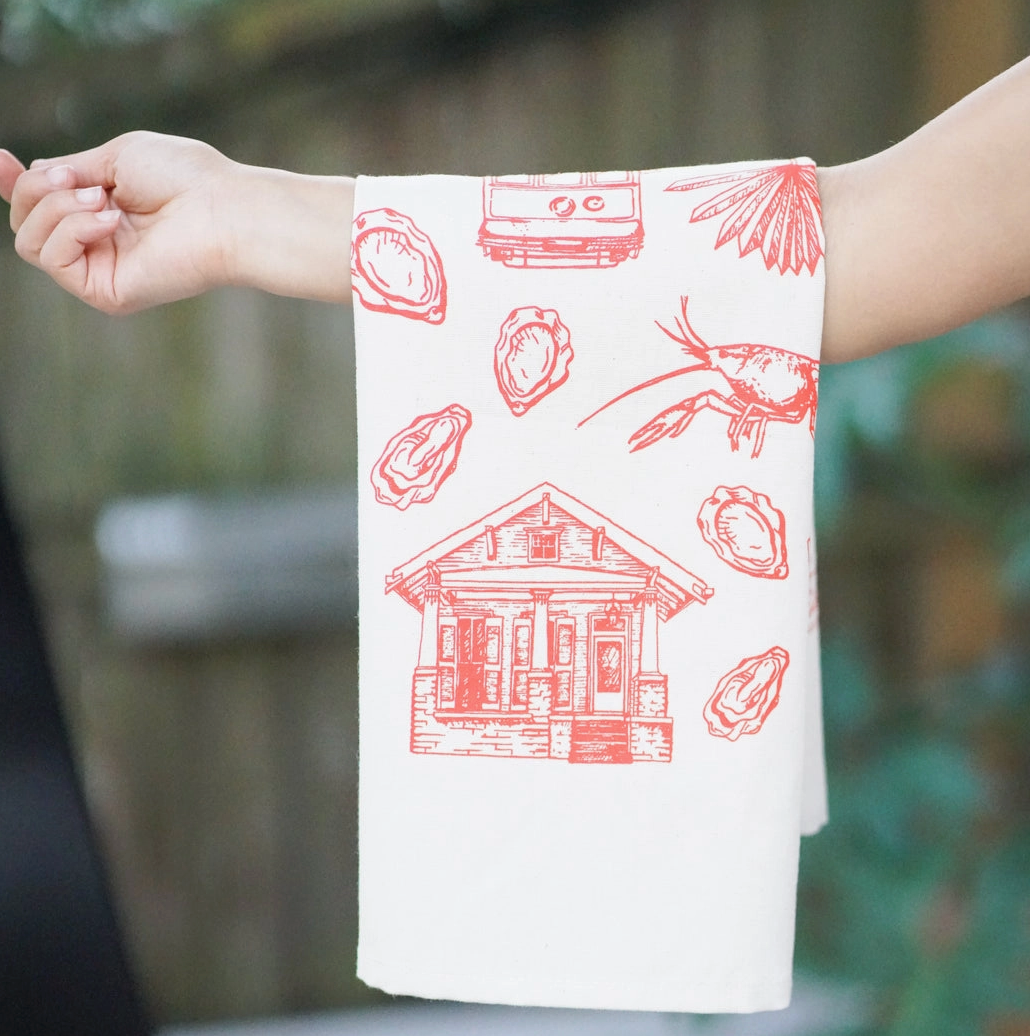 New Orleans Patterns Tea Towel