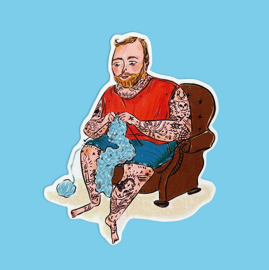 Tattooed Knitter Sticker