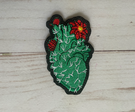 Cactus Heart Embroidered Patch