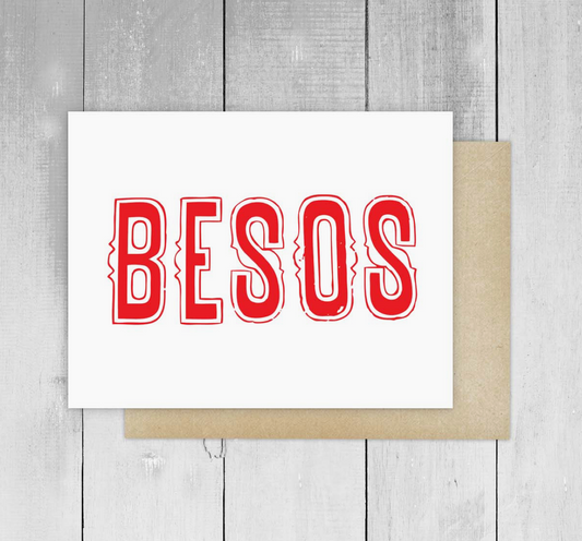 Besos Spanish Greeting Card