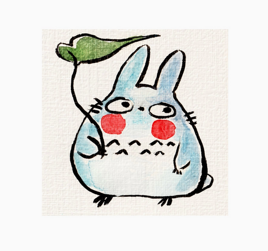 Mini Print - "Lil' Blue Totoro" 4x4"