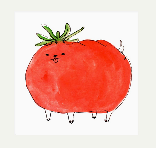 Print - "Tomato Dog" 8x8 inches