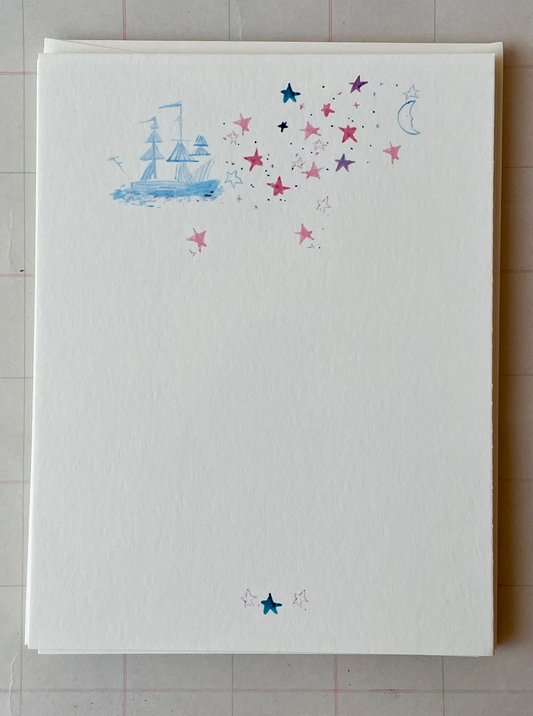 Sail Away in the Night Notecards