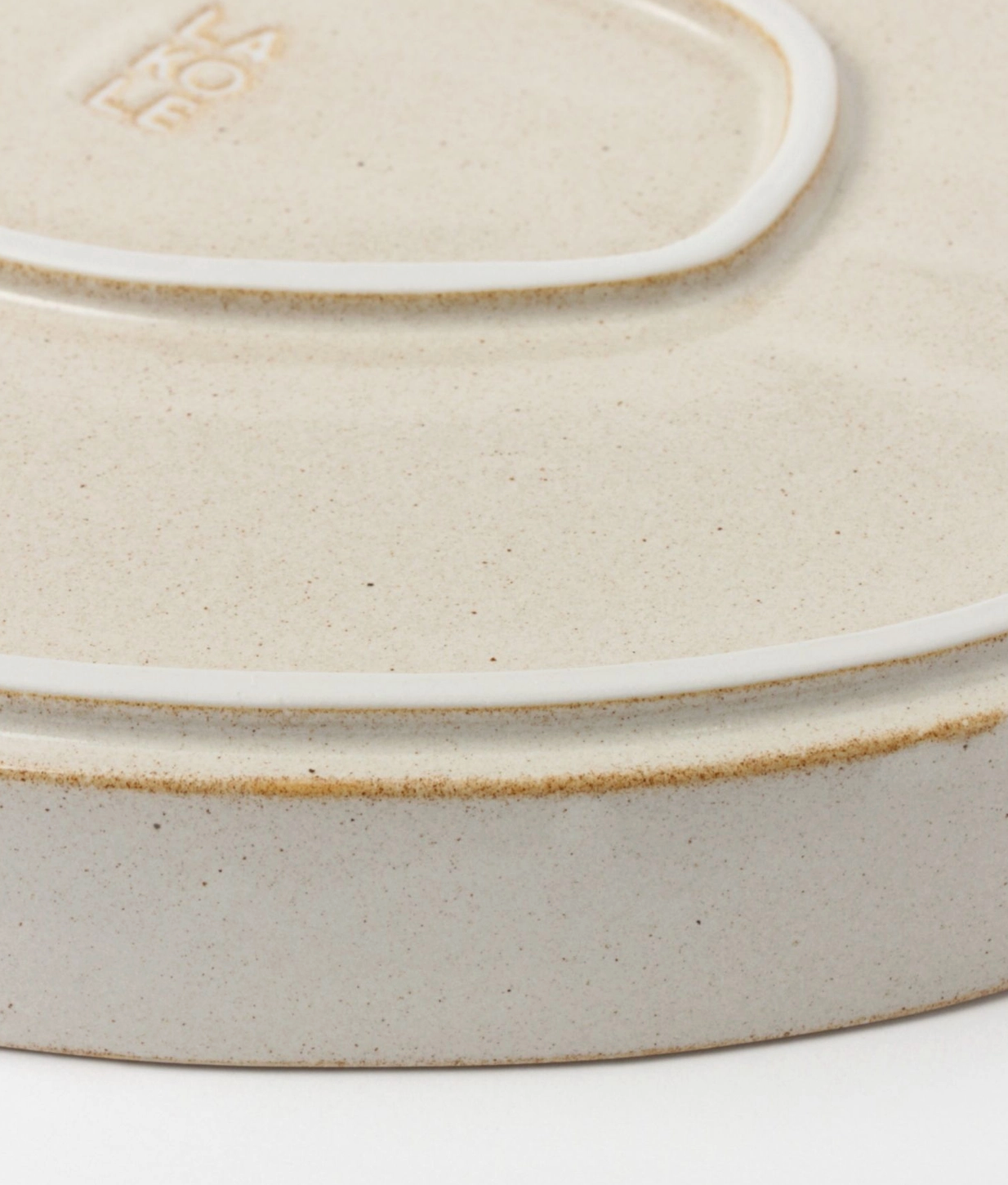 Mino Ware Stackable Organic Deep Plate Medium Ivory