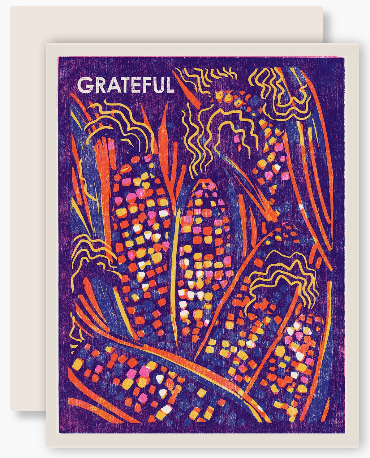 Grateful (Rainbow Corn) Gratitude Card