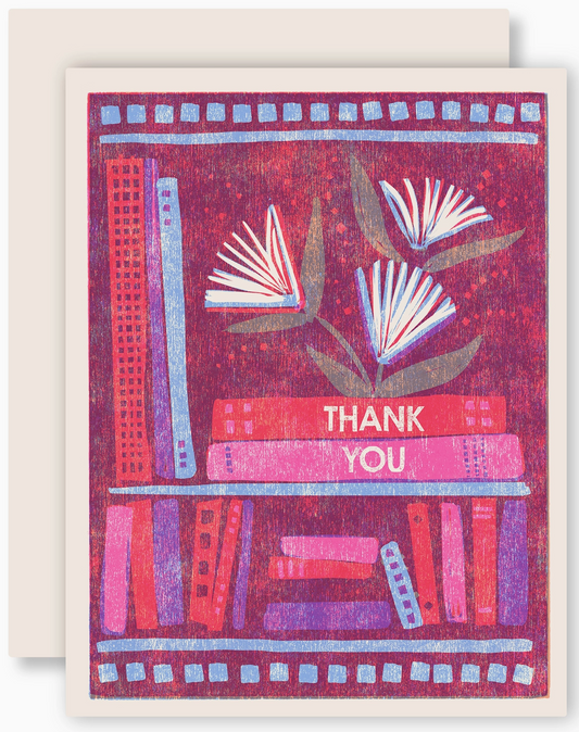 Thank You (Book Flowers) Card