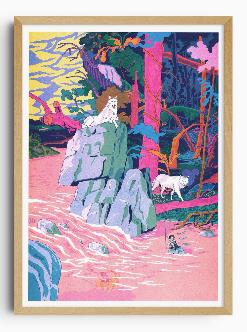 A3 Poster - Miyazaki - Princess Mononoke - Simon Roussin