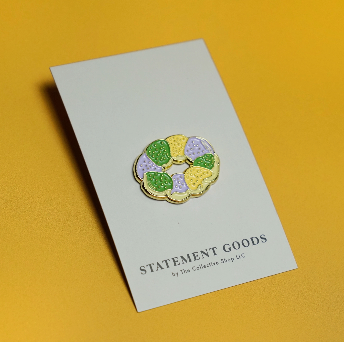 Mardi Gras King Cake Enamel Pin